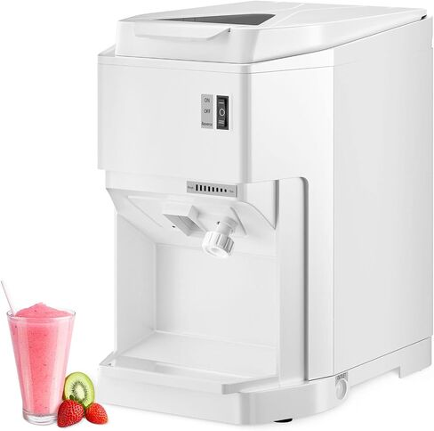 Electric Shaved Ice Machine, 250W Commercial Snow Cone Machine, 265lbs/hr Ice Shaver Machine for Parties Snack Bar, with 5 LBS Ice Hopper&Thickness Adjustable, Suitable Home or Commercial Use in Saudi Arabia