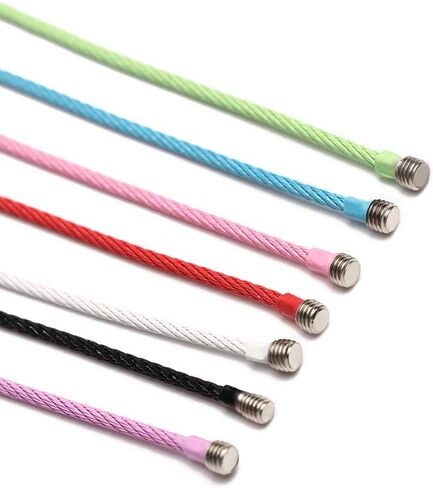 10 قطعة دائرة من الفولاذ المقاوم للصدأ حلقة الأمتعة حامل العلامة المفاتيح حبل EDC كيرينغ كابل مفتاح سلسلة سلك المسمار أقفال 1.5*150 مللي متر in Kuwait