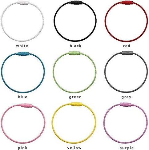 10 قطعة دائرة من الفولاذ المقاوم للصدأ حلقة الأمتعة حامل العلامة المفاتيح حبل EDC كيرينغ كابل مفتاح سلسلة سلك المسمار أقفال 1.5*150 مللي متر in Kuwait