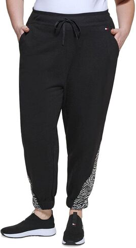 Tommy Hilfiger Sport Womens Plus Fitness Running Jogger Pants Black 1X in Saudi Arabia