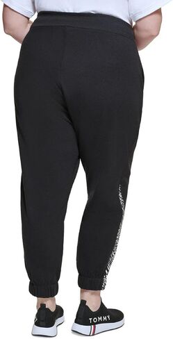 Tommy Hilfiger Sport Womens Plus Fitness Running Jogger Pants Black 1X in Saudi Arabia