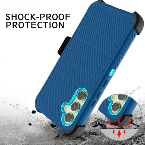 for Samsung Galaxy A54 5G Phone Case with 2 Pack Tempered Glass Screen Protector, Belt Clip Holster Rugged Heavy Duty Military Shockproof Protective Cell Phone Cover (Army Green) in Saudi Arabia