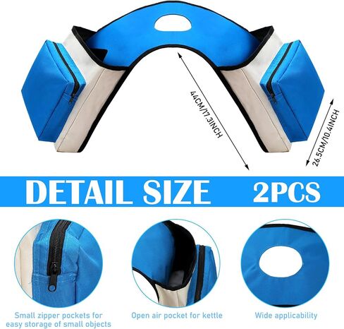 2 Pcs Insulated Saddle Bags for Horses Saddle Horn Bag Reinforced Stitching Pommel Bag for Western Saddle Water Bottle and Lunch Holder Suitable for Trail Riding Gear Carrier, Blue and White in Saudi Arabia