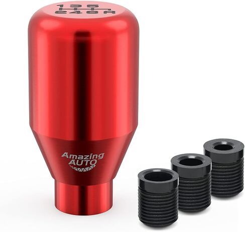 (Black) 5 Speed Weighted Manual Universal Automatic Shifter Shift Knobs Lever with 3 Adapters Fit Compatible with Manual Cars Most Automatic Cars in Saudi Arabia