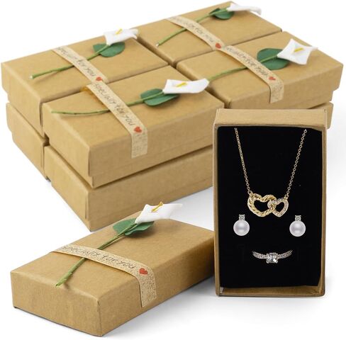 AUEAR, 10 Pack Jewelry Gift Box Set Filled with Foam Insert for Anniversaries Wedding Birthday Valentine's Day (3.5 x 1 x 2.2 In) in Saudi Arabia