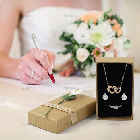 AUEAR, 10 Pack Jewelry Gift Box Set Filled with Foam Insert for Anniversaries Wedding Birthday Valentine's Day (3.5 x 1 x 2.2 In) in Saudi Arabia