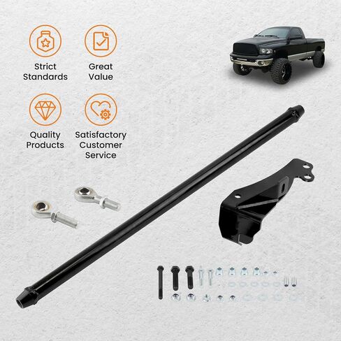 قضيب مسار قابل للتعديل من maxpeedingrods لسيارة دودج رام 1500 2500 3500 1994-2001 4x4 مع رفع 0-4 بوصة، قضيب بانهارد أمامي مع دعامة نقل in Kuwait