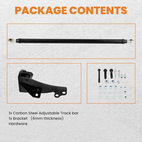 قضيب مسار قابل للتعديل من maxpeedingrods لسيارة دودج رام 1500 2500 3500 1994-2001 4x4 مع رفع 0-4 بوصة، قضيب بانهارد أمامي مع دعامة نقل in Kuwait