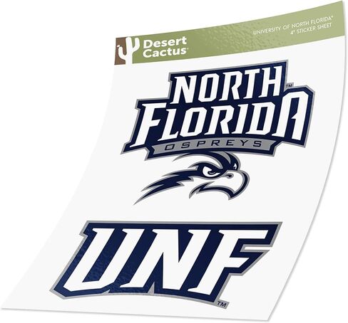 ملصق من الفينيل لجامعة صبار الصحراء في شمال فلوريدا UNF Ospreys ملصق من الفينيل لزجاجة مياه للكمبيوتر المحمول ودفتر قصاصات السيارة (مجموعة 4 بوصة V1) in Saudi Arabia