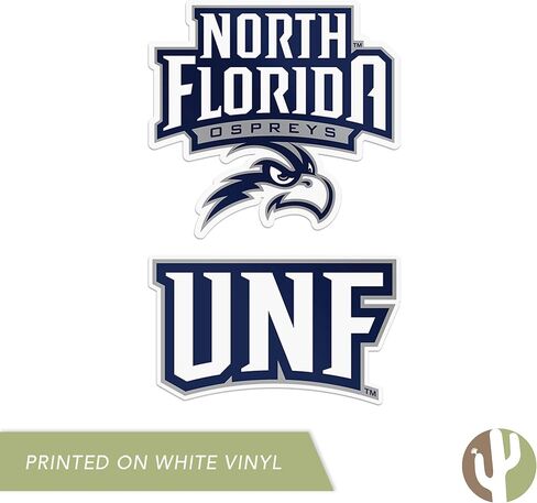 ملصق من الفينيل لجامعة صبار الصحراء في شمال فلوريدا UNF Ospreys ملصق من الفينيل لزجاجة مياه للكمبيوتر المحمول ودفتر قصاصات السيارة (مجموعة 4 بوصة V1) in Saudi Arabia