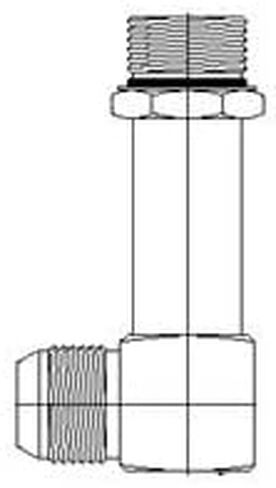 Brennan Industries 6801-LL-08-08-NWO-FG فولاذ مزورة 90 درجة مرفق أنبوب طويل جدًا، 3/4"-16 SAE x 3/4"-16 SAE ORB خيط، 1/2" ذكر JIC x 1 /2" ذكر قابل للتعديل على شكل حرف O in Saudi Arabia