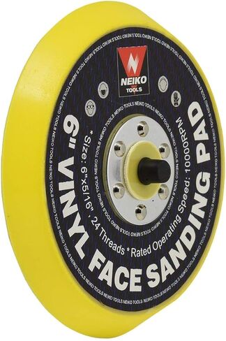 وسادة صنفرة NEIKO 30262A مقاس 6 بوصات مع دعامة من الفينيل PSA، عبوتان، أربور 5/16 بوصة مع 24 حامل خيط، 10,000 دورة في الدقيقة، وسادات الصنفرة مثالية لآلة الصنفرة المدارية والمزدوجة in Kuwait
