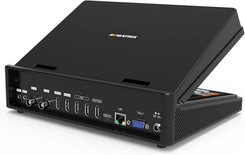 AVMATRIX PVS0403U شاشة 10.1 بوصة IPS FHD محول فيديو متعدد الصيغ مع مايكرو 4 قنوات SDI وHDMI، T-bar/Auto/Cut Transitions، التقاط USB-C للبث in Kuwait