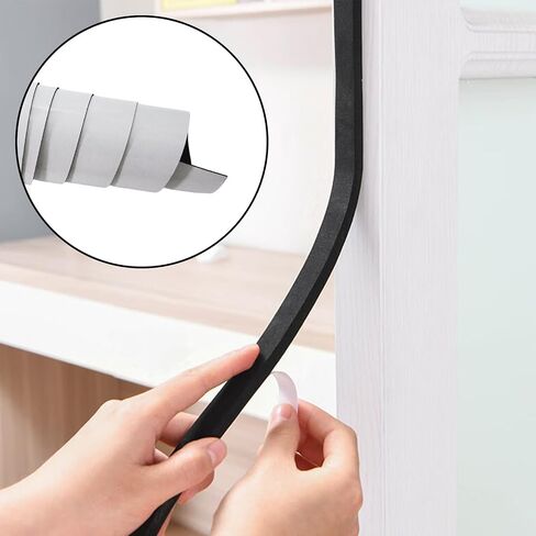 Foam Sheet with Adhesive - 60" x 8" x 1/2" (L*W*T), Black Closed Cell Neoprene Cushion Mat EVA Foam Insulation Padding Soundproof Sheet Roll for Cabinet, DIY Project in Saudi Arabia