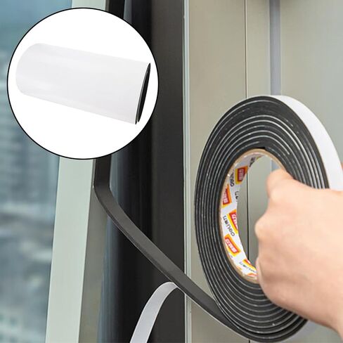 صفائح إسفنجية مع دعامة لاصقة، 11.81 بوصة × 59 بوصة × 1/16 بوصة باللون الأسود، بساط وسادة من النيوبرين ذو خلية مغلقة، بطانة عازلة للصوت من إسفنج EVA، لفات ملاءة عازلة للصوت لمشروعات الحرف اليدوية، سهلة القطع in Kuwait