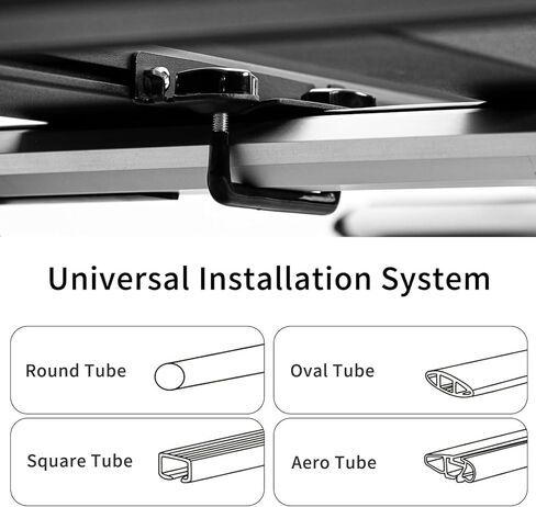 50 بوصة حامل سقف حامل البضائع مضاد للصدأ خفيف الوزن من الألومنيوم العالمي سقف سلة على السطح سلة البضائع حامل الأمتعة العلوي للسيارة، فضي in Kuwait