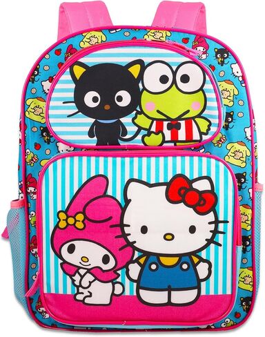 Hello Kitty Backpack for School Set - Bundle with 16" Hello Kitty Backpack Plus Hello Kitty Stickers, Water Bottle, More | Hello Kitty Backpack for Girls in Saudi Arabia