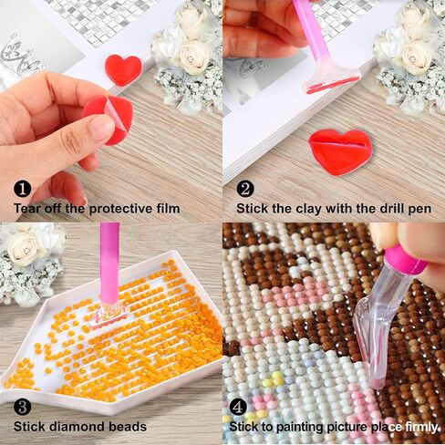 Diamond Art Painting Wax, 50 Pieces Painting Glue Clay, Glue for Diamond Art Painting, Painting Glue Clay for Diamond Art Painting Accessories in Saudi Arabia