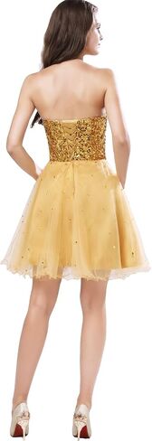 Sarahbridal Womens Short Tullle Sequins Homecoming Dresses Mine Prom Party Gowns in Saudi Arabia