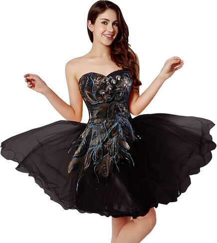 Sarahbridal Womens Short Tullle Sequins Homecoming Dresses Mine Prom Party Gowns in Saudi Arabia