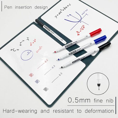 2Pcs Portable Small White Board Dry Erase Board,Reusable Erasable White Board with 3 Dry Erase Pen 2 Erasing Cloth for Business School Home Office (Light Blue&Dark Blue) in Kuwait