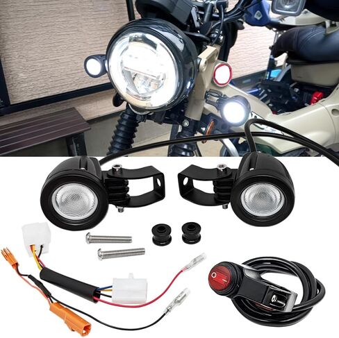 طقم إضاءة LED عالي السطوع مع مجموعة أسلاك متوافقة مع CT125 Trail 125 Hunter cub (2019-2024) (أبيض نهاري) in Kuwait