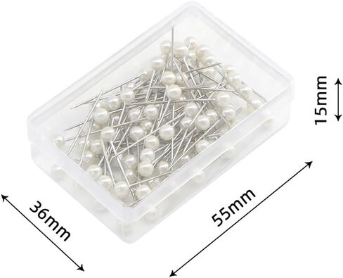 500 جهاز كمبيوتر شخصى 25mm دبابيس رأس مستديرة مستقيمة الخياطة دبابيس النسيج اللحف دبابيس طويلة خريطة دفع دبابيس دبابيس عصا الزخرفية مع رؤوس اللؤلؤ فو وصناديق التخزين in Saudi Arabia