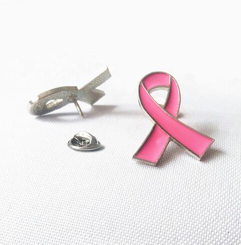 10 قطعة دبابيس للتوعية بسرطان الثدي للنساء الأمل الوردي الشريط دبابيس التلبيب بروش معدني للتعرف على الأعمال الخيرية، والحدث العام، وجمع التبرعات in Kuwait