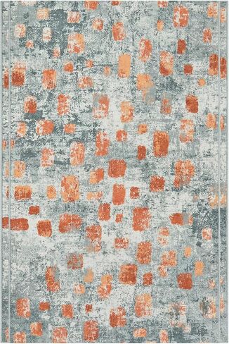 Lahome Abstract Bedroom Rug, Soft 4x6 Rug Ultra-Thin Non Slip Living Room Rugs, Boho Washable Rugs Stain Resistant Brown Rug Throw Carpet for Dining Room Office Hardwood Floor(4'x6', Brown) in Saudi Arabia