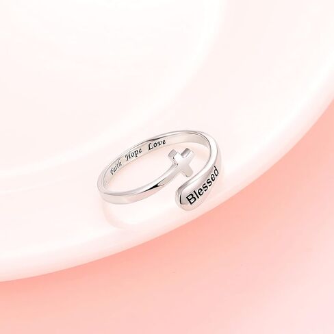 حلقات إبهام متقاطعة من الفضة الإسترلينية عيار 925، حلقات مجوهرات متقاطعة من الذهب الأبيض/18 قيراط مطلية بالذهب الوردي/الذهب الوردي للنساء والرجال، فضة إسترلينية، بدون أحجار كريمة in Kuwait