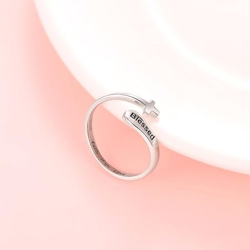 حلقات إبهام متقاطعة من الفضة الإسترلينية عيار 925، حلقات مجوهرات متقاطعة من الذهب الأبيض/18 قيراط مطلية بالذهب الوردي/الذهب الوردي للنساء والرجال، فضة إسترلينية، بدون أحجار كريمة in Kuwait