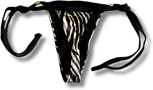 Women Tanning Bikini Two Piece Swimsuit, Triangle Padded Top Tie, Thong Bottom in Saudi Arabia