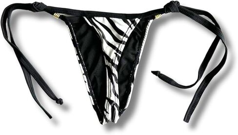 Women Tanning Bikini Two Piece Swimsuit, Triangle Padded Top Tie, Thong Bottom in Saudi Arabia