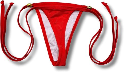 Women Tanning Bikini Two Piece Swimsuit, Triangle Padded Top Tie, Thong Bottom in Saudi Arabia
