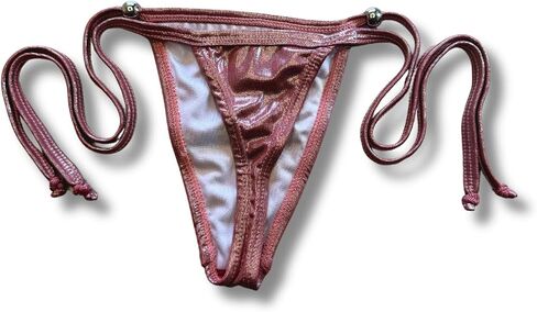 Women Tanning Bikini Two Piece Swimsuit, Triangle Padded Top Tie, Thong Bottom in Saudi Arabia