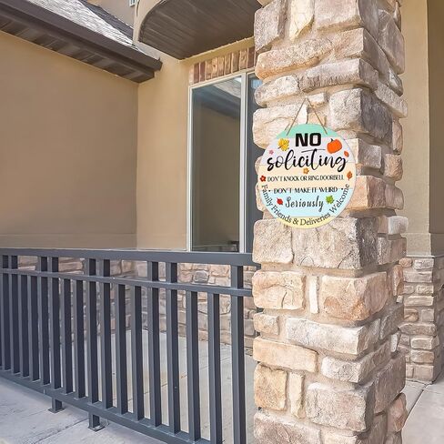 WaaHome مضحك لا علامة التماس للمنزل، 11.3 "الخريف موضوع الأصدقاء الأسرة والتسليم علامة ترحيب للمنزل سقوط الباب الأمامي إكليل الجدار الزينة، مزرعة لا علامة التماس للمنزل الخريف in Kuwait