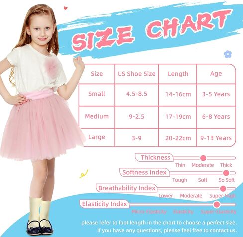 Eocom Girls Socks Little Kids Crew Socks Cotton Cute Youth Dress Socks 6 Pairs in Saudi Arabia
