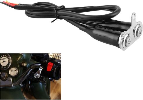 Motorcycle Handlebar Switch 12V Stainless Steel Motorcycle Handlebar Fog Light Switch Button LED Modification Bracket Control Push Button(Two switches) in Saudi Arabia