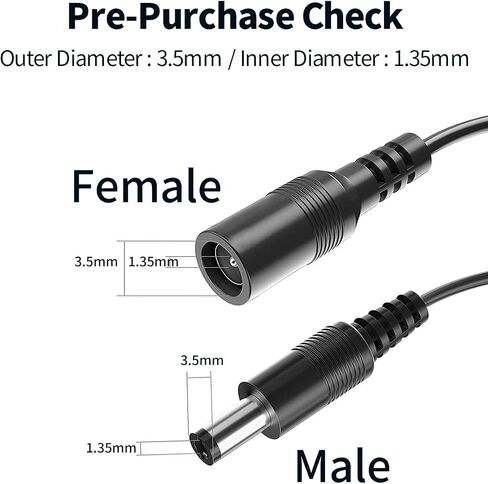 Tonton 21W 10Ft Extension Cable 15V for Ring Solar Panel and Super Solar Panel, Google Nest WiFi AC2200 Router 2nd Gen, Google Nest Home Hub, Echo 1st 2nd Gen, Echo Show Echo Plus, Look, Link Fire TV in Saudi Arabia
