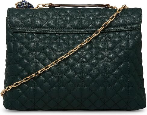 Anne Klein Womens Anne Klein quilted flap shoulder bag, Evergreen, One Size US in Saudi Arabia