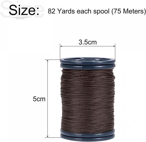 uxcell 0.6mm Polyester Sewing Thread 82 Yards Extra Strong Upholstery Thread Lightly Wax String for Manual and Machine Sews Alloy Orange in Saudi Arabia