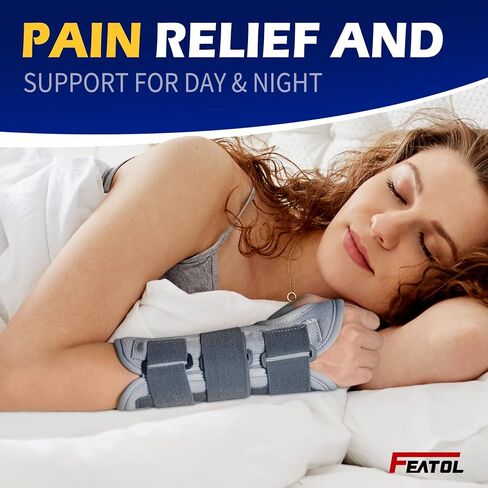 FEATOL Wrist Brace Splint Carpal Tunnel for Women Men, Night Wrist Sleep Support Brace, Left Hand, Small/Medium, Hand brace for Sprain, Carpal Tunnel, Syndrome,Arthritis, Tendonitis, Wrist Pain in Saudi Arabia