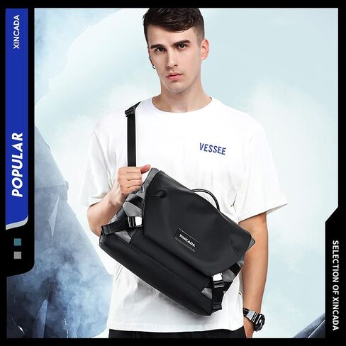 XINCADA Mens Messenger Bag Business Laptop Shoulder Bag Satchel Bags Travel Purse in Saudi Arabia