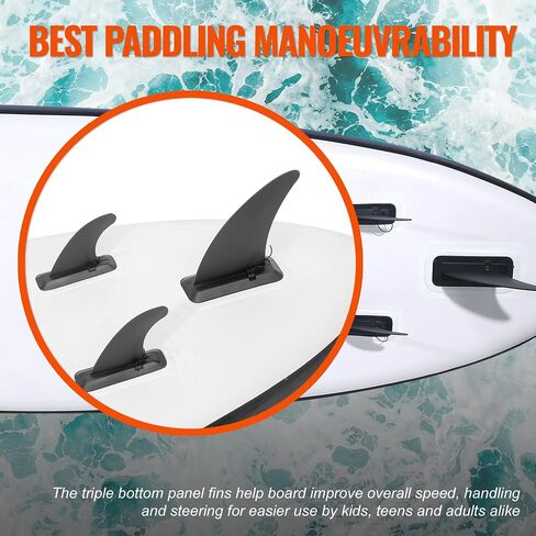 Premium SUP Inflatable Stand Up Paddle Board with Accessories & Backpack, Surf Control, Non-Slip Deck, Leash, Paddle and Pump, Youth & Adult Standing Boat in Saudi Arabia