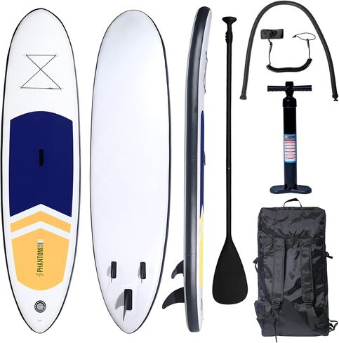 Premium SUP Inflatable Stand Up Paddle Board with Accessories & Backpack, Surf Control, Non-Slip Deck, Leash, Paddle and Pump, Youth & Adult Standing Boat in Saudi Arabia