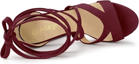 Allegra K Women's Lace Up Platform Chunky High Heels Sandals in Saudi Arabia