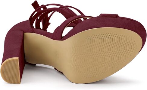 Allegra K Women's Lace Up Platform Chunky High Heels Sandals in Saudi Arabia