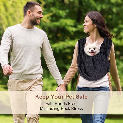 Dog Sling Carrier for Small Dogs Cat,Adjustable Pet Sling Carrier, Front Facing Dog Sling Carrier,Hands Free Cat Carrier,Double Shoulder Strap Design,Freeing Hands Cotton (XL~3XL) in Kuwait