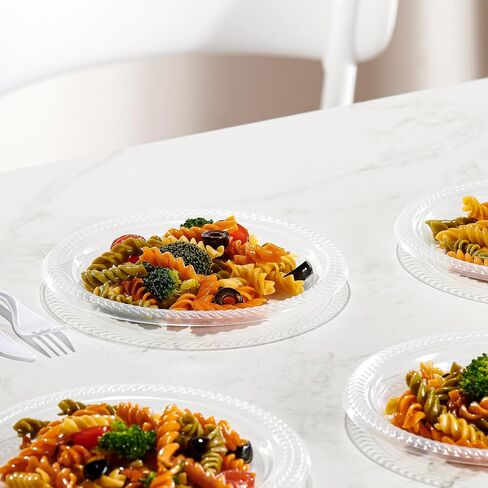 PLASTICPRO 40 Pack Clear Plastic Soup Bowls 5 oz Durable Disposable Small Plastic Bowls for Parties Events BBQ in Saudi Arabia