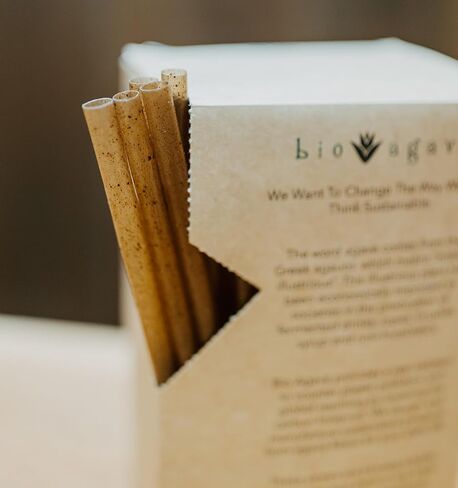 150 عبوة من القش القياسي القابل للتحلل 8 1/4 بوصة مصنوع من ألياف الصبار | منتجات نباتية صديقة للبيئة | شفاطات للشرب | شفاطات قابلة لإعادة الاستخدام in Kuwait